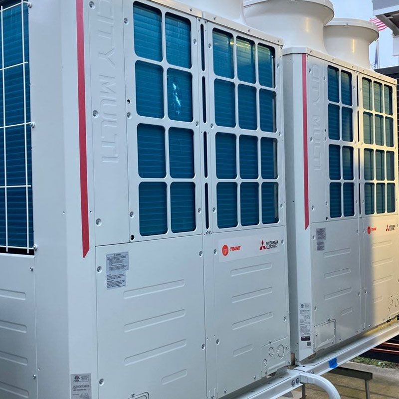 Commercial HVAC units installed for building climate control in the DC Metropolitan Area