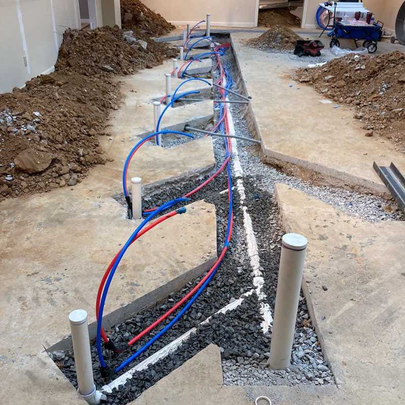 Commercial plumbing installation with PEX piping in the DC Metropolitan Area